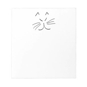 Line Drawing of a Cat Notepad
