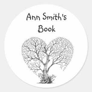 Line Drawing Tree of Life Art Classic Round Sticker