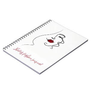 Line Drawing Woman's Face Notebook