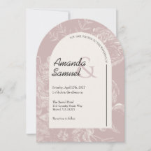 Line Drawn Arched Wedding Invitation