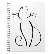 Line Drawn Black Cat
