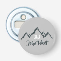Line drawn mountain range personalizable monogram