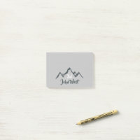 Line drawn mountain range personalizable monogram