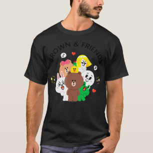 Line Friends Brown and Friends Group  T-Shirt