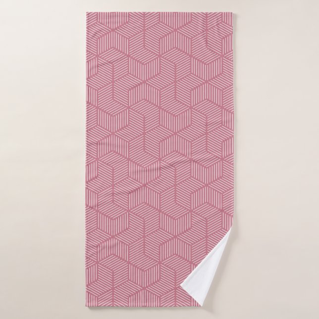 Line Geometry: Modern Vintage Texture Bath Towel (Bath Towel)