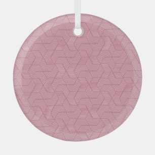 Line Geometry: Modern Vintage Texture Glass Tree Decoration