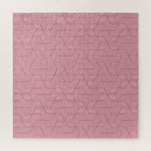 Line Geometry: Modern Vintage Texture Jigsaw Puzzle