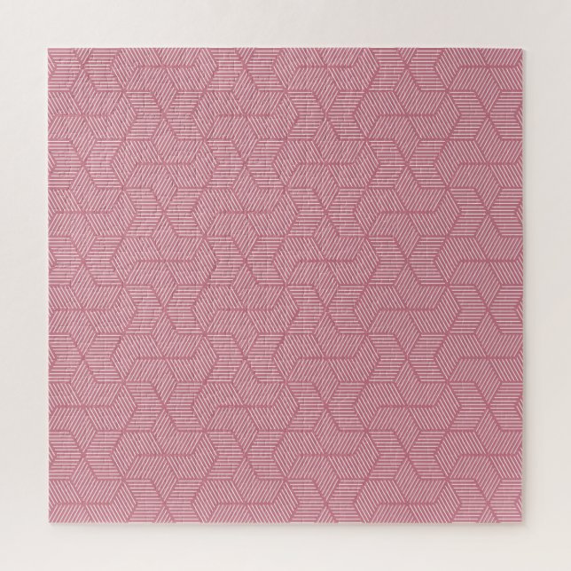 Line Geometry: Modern Vintage Texture Jigsaw Puzzle (Vertical)