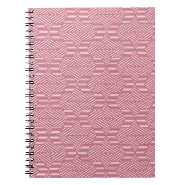 Line Geometry: Modern Vintage Texture Notebook (Front)
