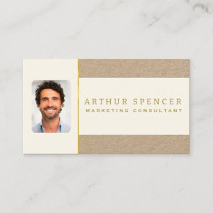 Line Golden Minimalist  Professional Business Card