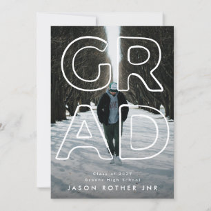 LINE HOLLOW GRAD   Contemporary Photo Announcement