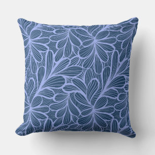 Line Leaf Patterns Graphic Cushion