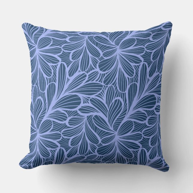 Line Leaf Patterns Graphic Cushion (Front)
