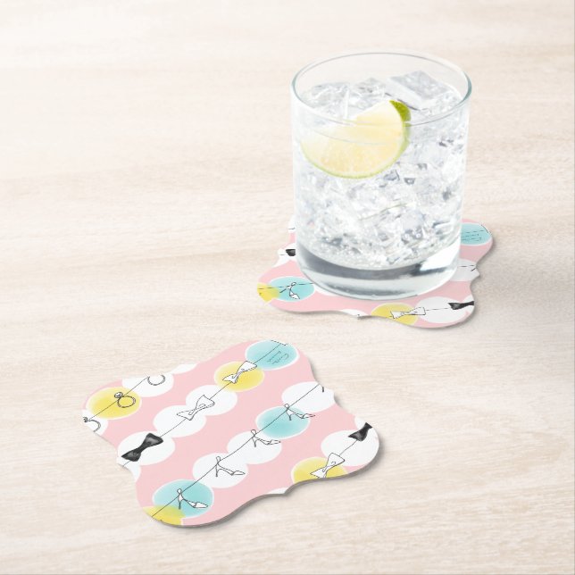 Line Line Ribbon Shoes! Paper Coaster (Insitu)
