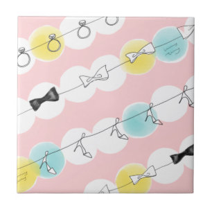 Line Line Ribbon Shoes Tile
