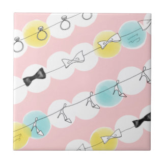 Line Line Ribbon Shoes Tile