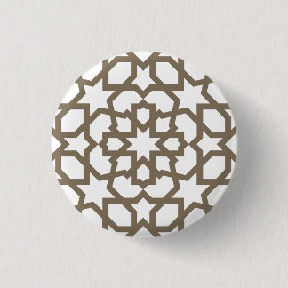 Line Moroccan sea bream of tile mosaic 3 Cm Round Badge
