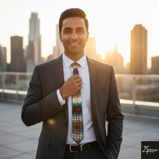 Line nuclear explosion ful Neck Tie (Creator Uploaded)