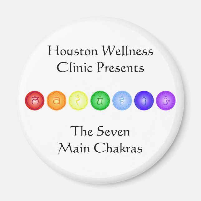 Line of 7 Chakras Magnet (Front)