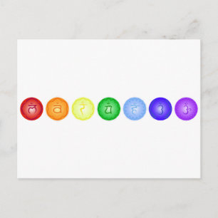 Line of 7 Chakras Postcard
