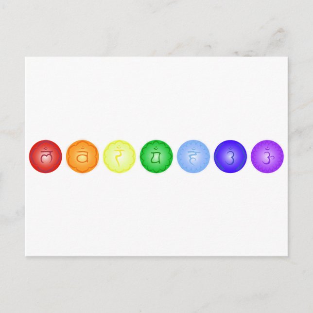 Line of 7 Chakras Postcard (Front)