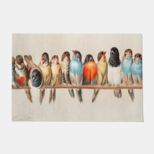 Line of Birds & Dove Doormat