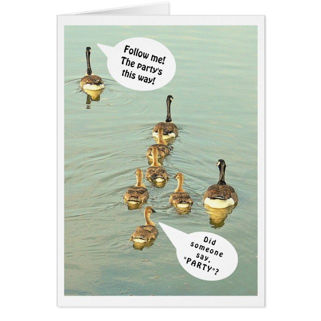 LINE OF GEESE/FOLLOW ME! THE PARTY'S THIS WAY! (Front)