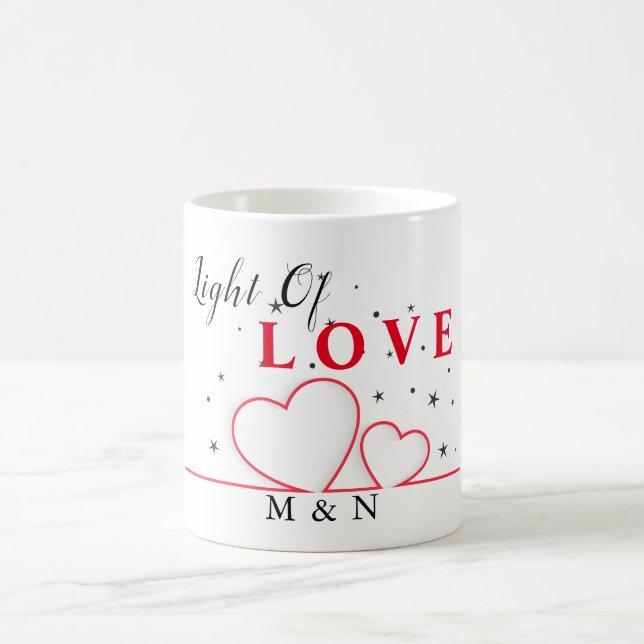 Line Of Hearts Light Of Love Coffee Mug (Center)