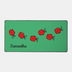 Line of Ladybugs Design Desk Mat