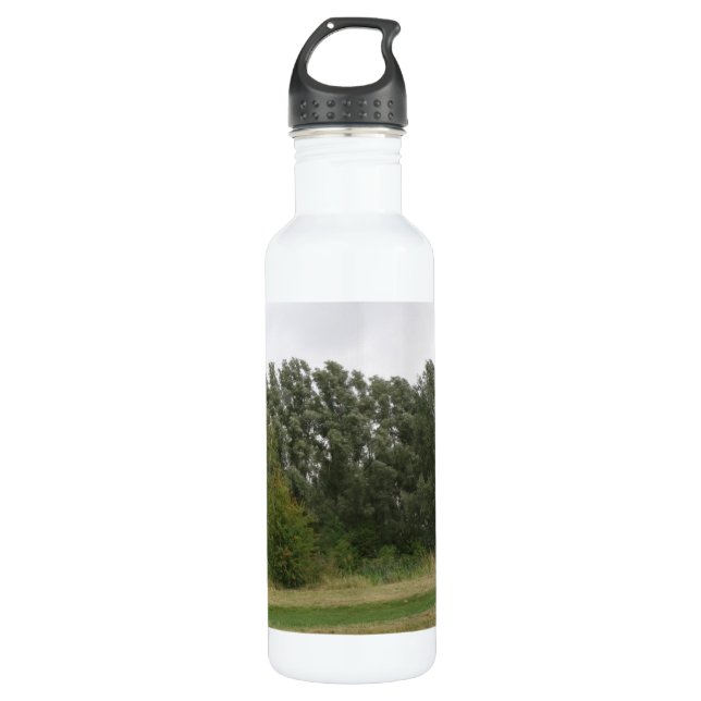 Line of Leaning Trees Landscape 710 Ml Water Bottle (Front)