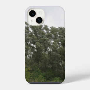 Line of Leaning Trees Landscape iPhone 14 Case