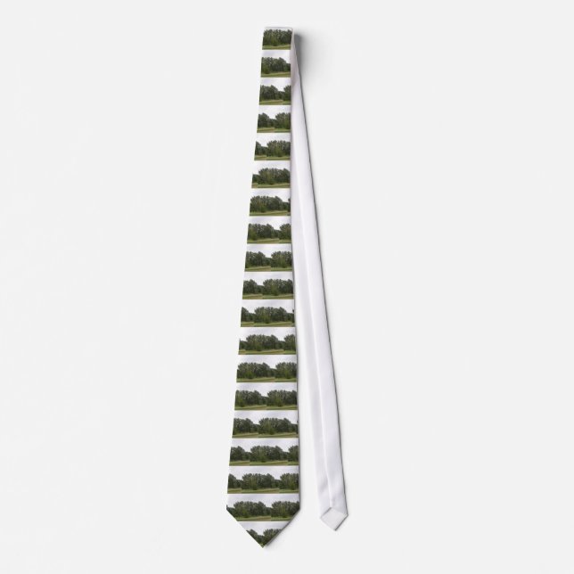 Line of Leaning Trees Landscape Tie (Front)