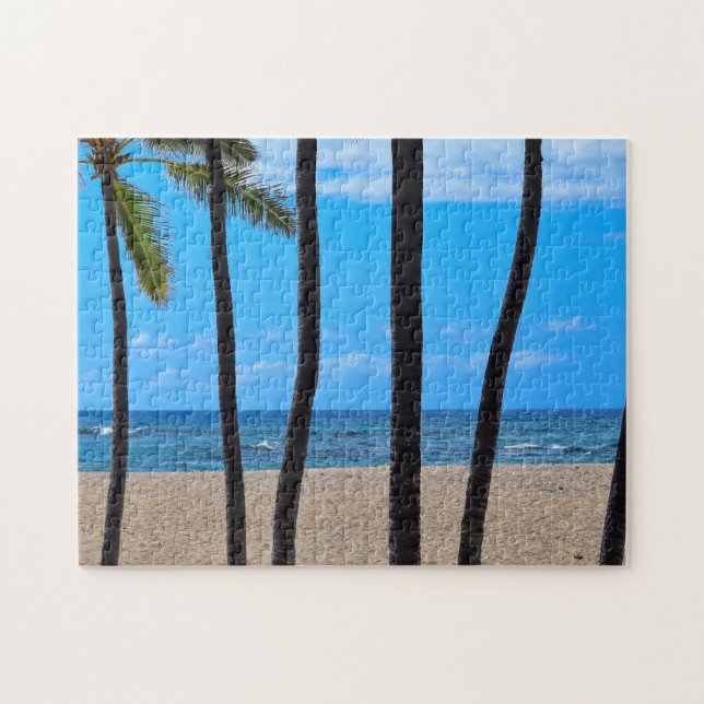 Line of Palms - Beach - Ocean Puzzle (Horizontal)