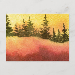 "Line of Pine #3" Country Roads Postcard