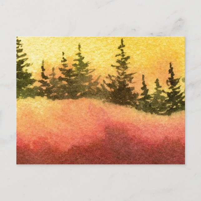 "Line of Pine #3" Country Roads Postcard (Front)