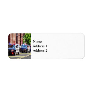 Line of Police Cars