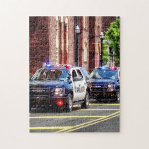 Line of Police Cars Jigsaw Puzzle