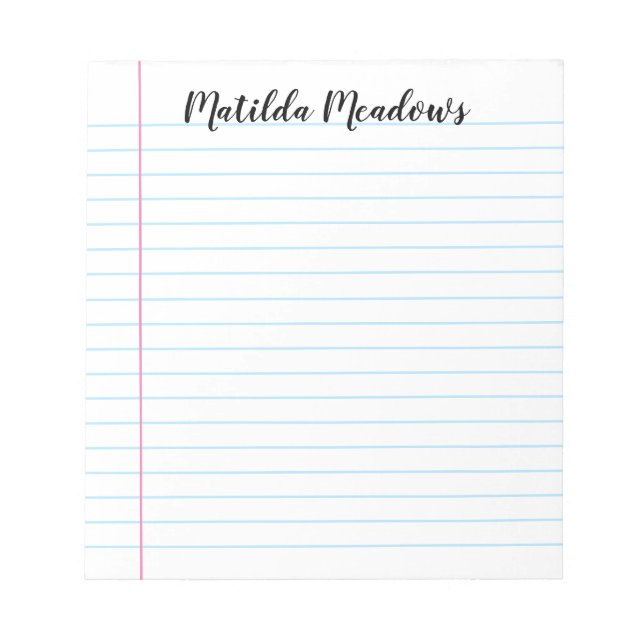 Line Personalized Notepad (Front)