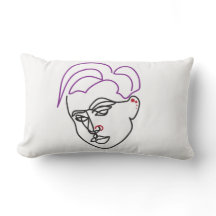 Line Sketch Throw Pillow