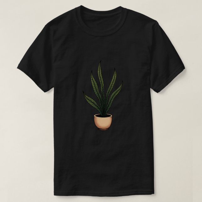 Line Snake Plant T-Shirt (Design Front)