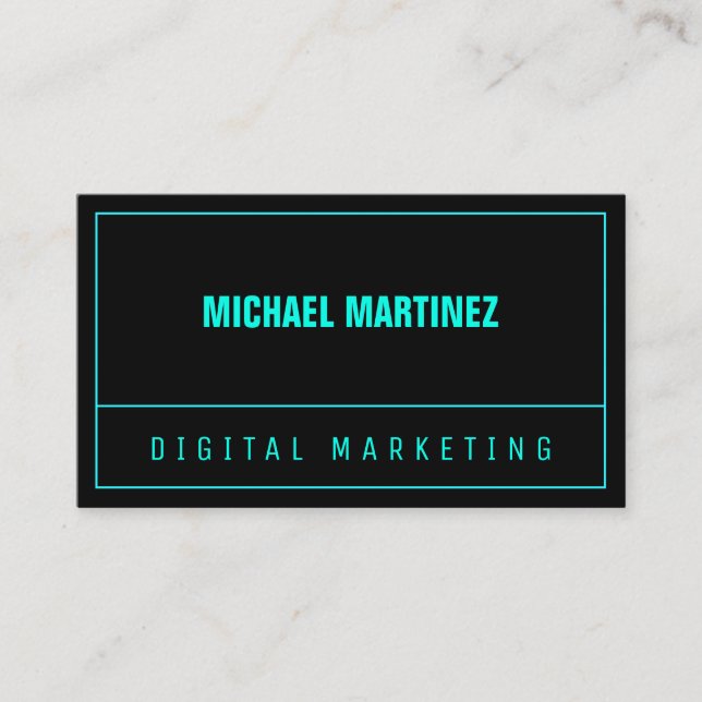 Line split neon colour modern business card (Front)