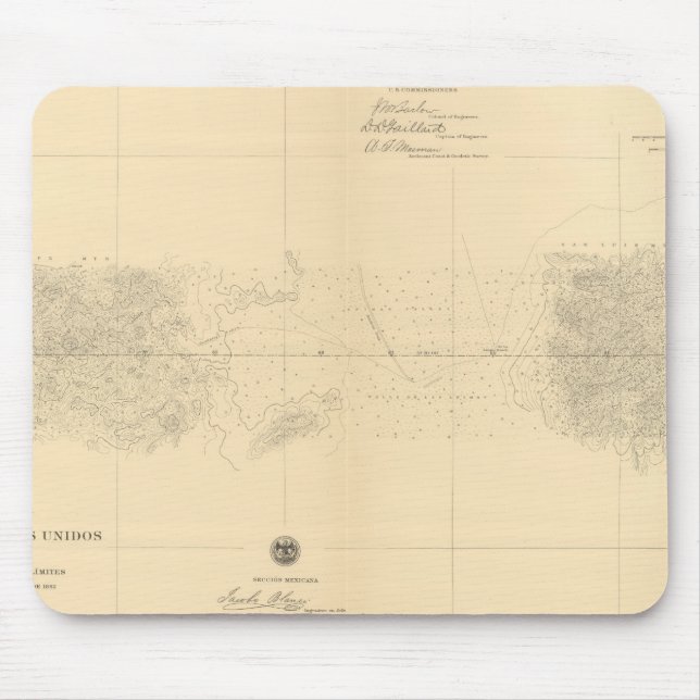 Linea Divisoria Entre Mexico 5 Mouse Mat (Front)