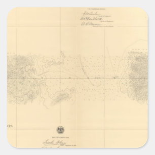 Linea Divisoria Entre Mexico 5 Square Sticker