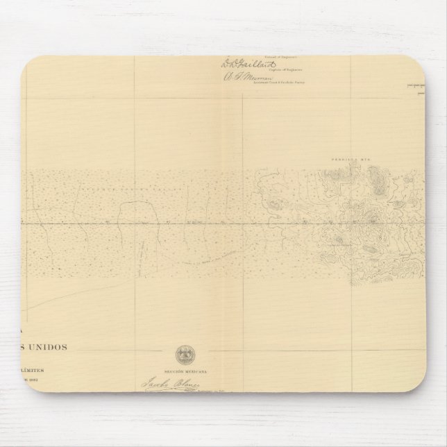 Linea Divisoria Entre Mexico 6 Mouse Mat (Front)