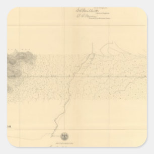 Linea Divisoria Entre Mexico 7 Square Sticker