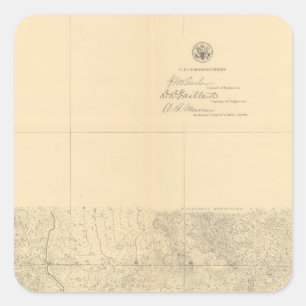 Linea Divisoria Entre Mexico 8 Square Sticker