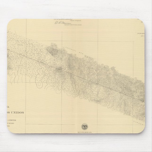 Linea Divisoria Entre Mexico 9 Mouse Mat (Front)
