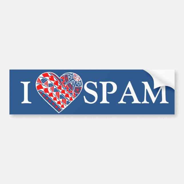 LineA I Heart SPAM (Polynesian) Bumper Sticker (Front)