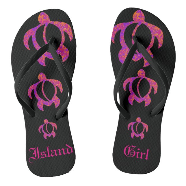 LineA Island Girl Honu Flip Flops (Footbed)