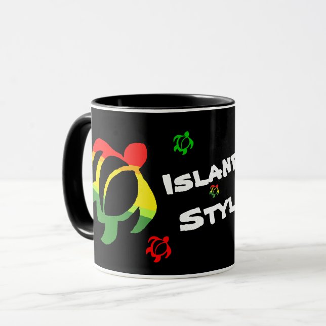 LineA Island Style Honu Rasta Mug (Front Left)